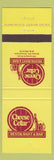 Matchbook Cover - Cheese Cellar Restaurant Society Hill PA