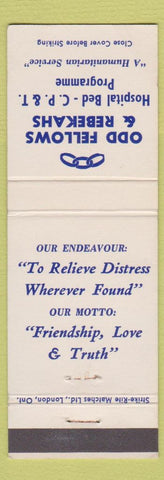 Matchbook Cover - Odd Fellows Rebekahs Canada