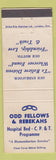 Matchbook Cover - Odd Fellows Rebekahs Canada WORN