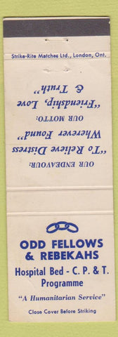 Matchbook Cover - Odd Fellows Rebekahs Canada WORN