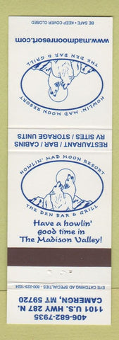 Matchbook Cover - Howling Mad Moon Resort Cameron MT