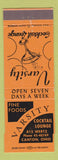 Matchbook Cover - Varsity Cocktail Lounge Canton OH ORANGE