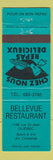 Matchbook Cover - Bellevue Restaurant QC