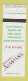 Matchbook Cover - Restaurant Anastasia Pizza