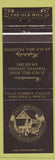 Matchbook Cover - Vallis Humbria Old Mill Toronto ON