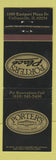 Matchbook Cover - Porter's Place Collinsville IL