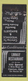Matchbook Cover - Linway Restaurant Canton OH WORN