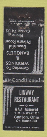 Matchbook Cover - Linway Restaurant Canton OH WORN