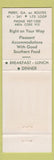 Matchbook Cover - Perry Hotel Perry GA