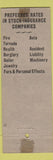 Matchbook Cover - John Mahon Insurance