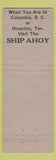 Matchbook Cover - Ship Ahoy Atlanta GA seafood Chinese