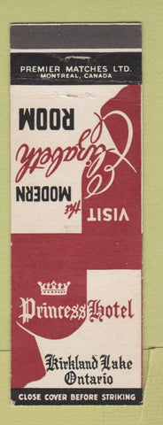 Matchbook Cover - Princess Hotel Kirkland Lake ON