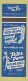 Matchbook Cover - Peter Pan's Pancake House Winnipeg MB