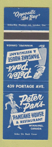Matchbook Cover - Peter Pan's Pancake House Winnipeg MB