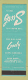 Matchbook Cover - Surf Motel Santa Barbara CA