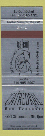Matchbook Cover - Cathedral Bar Terrasse Montreal QC devil