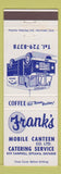 Matchbook Cover - Frank's Mobile Canteen truck Ottawa ON