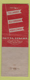 Matchbook Cover - Gutta Percha Tires Hamilton ON WORN BOBTAIL