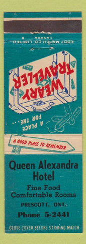 Matchbook Cover - Queen Alexandra Hotel Prescott ON