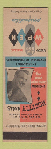 Matchbook Cover - WPEN Radio Philadelphia PA Steve Allison