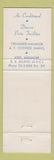 Matchbook Cover - Chief Petty Officer's Mess Navy