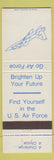Matchbook Cover - US Air Force Recruiting Canton Steubenville OH Wheeling WV
