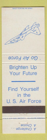 Matchbook Cover - US Air Force Recruiting Canton Steubenville OH Wheeling WV