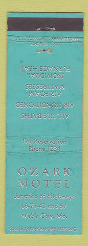 Matchbook Cover - Ozark Motel Webb City MO WORN