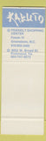 Matchbook Cover - Kabuto Japanese Steaks Greensboro NC Richmond VA