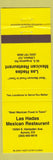 Matchbook Cover - Las Hadas Mexican Restaurant Aurora Colorado Littleton YELLOW
