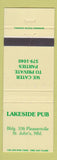 Matchbook Cover - Lakeside Pub St Johns NF
