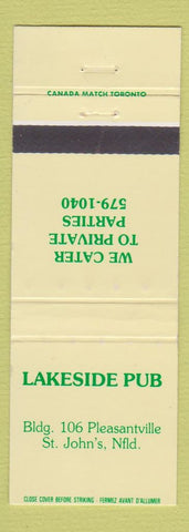 Matchbook Cover - Lakeside Pub St Johns NF