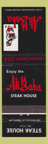 Matchbook Cover - Ali Baba Steak Waterloo Stratford Whitby London Brampton ON