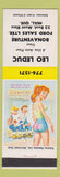 Matchbook Cover - Leo Leduc Bonaventure Ford Hull QC hillbilly