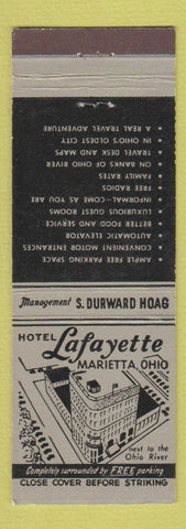 Matchbook Cover - Hotel Lafayette Marietta OH