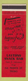 Matchbook Cover - Laytons Snack Bar Turor NS