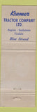 Matchbook Cover - British Blue Strand Wire Rope Vancouver BC