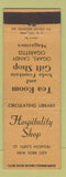 Matchbook Cover - Hospitality Shop St Luke's Hospital New York City