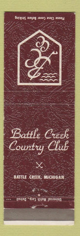 Matchbook Cover - Battle Creek Country Club MI