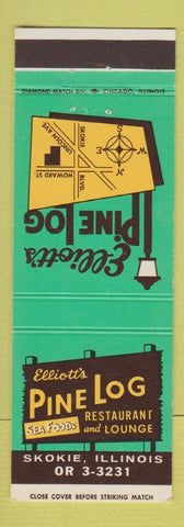 Matchbook Cover - Elliott's Pine Log Restaurant Skokie IL