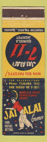 Matchbook Cover - Jai Alai Tijuana Mexico