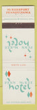 Matchbook Cover - Penn Mckee Hotel McKEesport PA