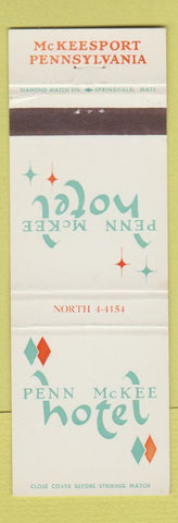 Matchbook Cover - Penn Mckee Hotel McKEesport PA