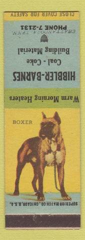 Matchbook Cover - Hibbler Barnes Coal Chattanooga TN Boxer