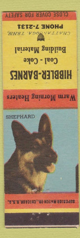 Matchbook Cover - Hibbler Barnes Coal Chattanooga TN Shephard