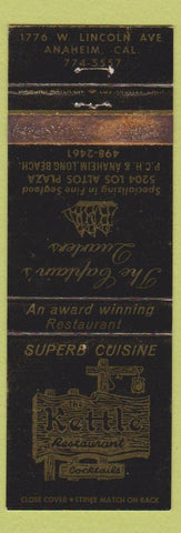 Matchbook Cover - Captain's Quarters Kettle Restaurant Anaheim CA WEAR