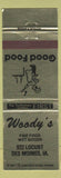 Matchbook Cover - Woody's Restaurant Des Moines IA