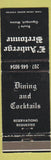 Matchbook Cover - L Auberge Bretonne Ogunquit ME WEAR