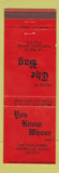 Matchbook Cover - You Know Hose Pub Portland Waterville ME