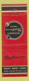 Matchbook Cover - Fred Harvey Bright Angel Lodge Grand Canyon AZ